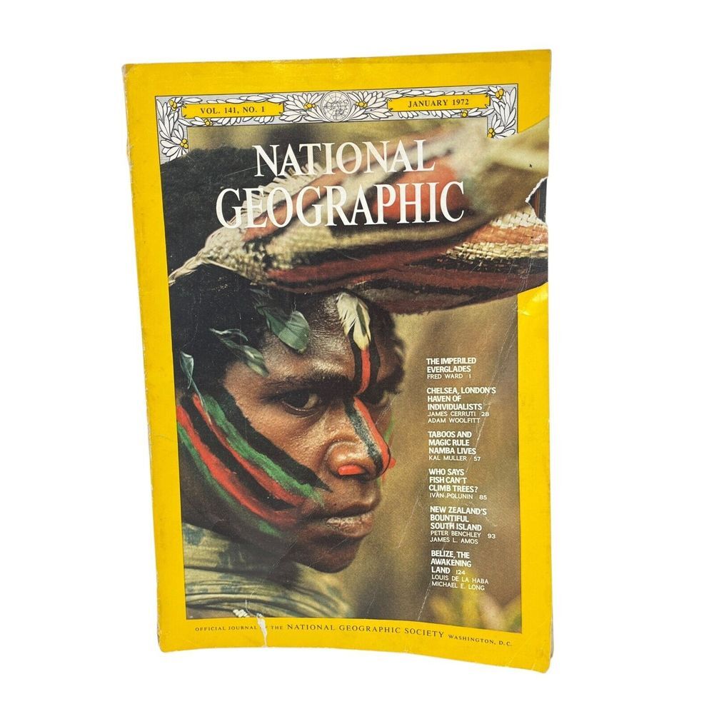 National Geographic Magazine January 1972 Everglades London Namba New Zealand‎